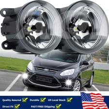 2x Bumper White Led Fog Lights Driving Lamps For Ford C-max 2013-2018