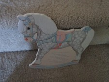 Vintage 1985 Hallmark Plaque Nursery Friends Rocking Horse Dear Little Baby