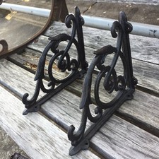 Antique Cast Iron Brackets Garden Braces Rustic Shelf Bracket Black