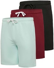 3 Pack: Shorts Mens Gym Casual Workout Athletic Sweat Short Pajama Cotton Sle...