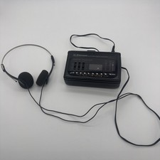Vintage Emerson Auto Reverse Portable Cassette Player AM/FM Headphones Works