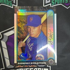 Bowman Chrome 1999 Robert Stratton International Refractor Auto Mets #414 /100