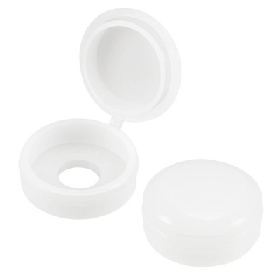 #ad Plastic Hinged Screw Cover Caps 5.8mm Hole Fold Snap Washer White Pack of 50 AU $14.21