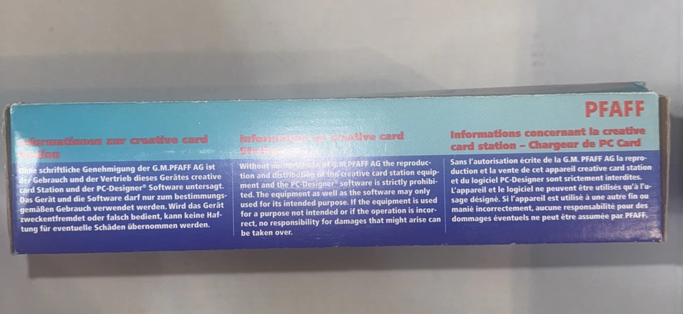Estación de tarjetas inteligentes Pfaff Creative Pfaff Creative RS232 KIT COMPLETO y caja sellada Foto 3 de 4