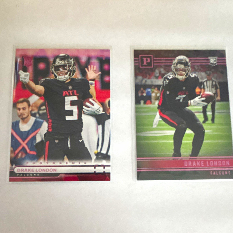 Panini 2022 Chronicles Prestige Drake London Rookie 2-Card Lot PA-6 PN-39