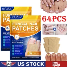 64Pcs Fungal Nail Patches -Extra Strength Toenail Fungus Treatment Overnight US
