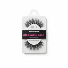 5 or 10 Pack Amazing Shine DB15 Human Hair Lashes • Wispy Glam False Eyelashes