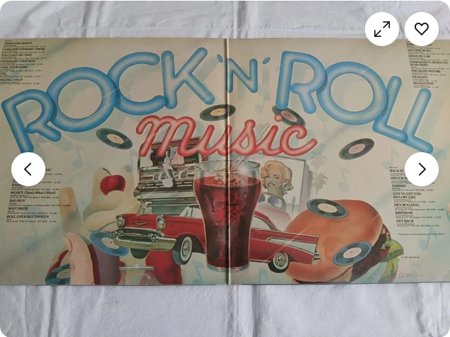 2lp.the beatles,rock n roll music.1976.gt britain uk .double album vinyles vg - Photo 3/3