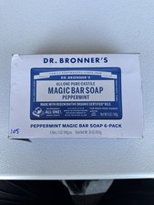 Dr. Bronner  s Peppermint Magic Bar Soap 5 Pack Pure-Castile 5oz Bars