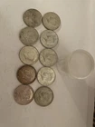 1964 Kennedy Half Dollar Lot of 10 Coins Circulated with Plastic Tube