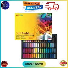 Mungyo Professional Non Toxic Square Chalk Soft Pastel 64 Pack Assorted Colors