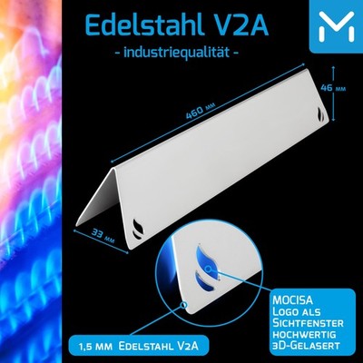 1 Stk Edelstahl Aromaschiene für Weber Summit