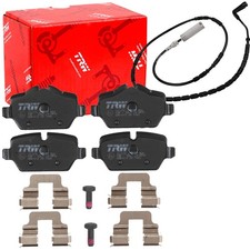 TRW BREMSBELÄGE + WARNKONTAKT HINTEN passend für BMW 1er E81 E87 3er E90 E92