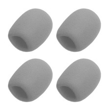 4pcs Microphone Foam Covers, 40mm 1.57" ID 10mm 0.39" Thickness, Gray