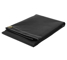 6' x 8' Heavy Duty BLACK 18oz Vinyl Utility Tarp Waterproof, Multipurpose, Ca...