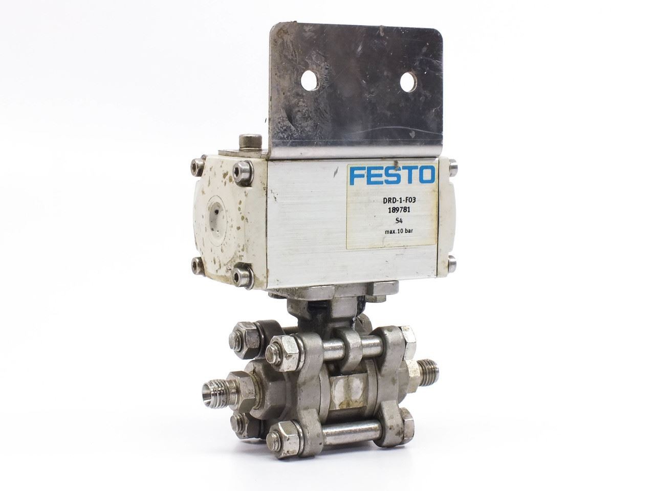 Festo DRD-1-F03 189781 Pneumatic Actuated Ball Valve 1/4" NPT S4 10 Bar