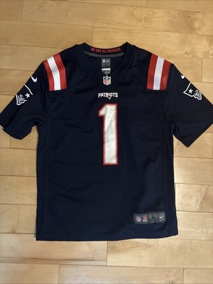 Cam Newton New England Patriots Nike On-Field Jersey Youth Size L (7)