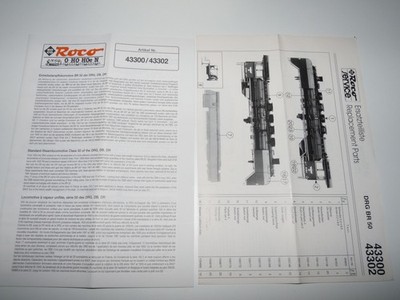 Roco H0 43300 / 43302 ++ Anleitung für Dampflok BR 50 DRG / DR / DB ++ #Z2_246