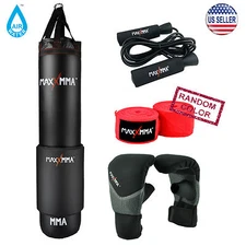 MaxxMMA 5 ft Ex Long Water/Air Heavy bag Kit - Boxing Punching MMA Karate (S)