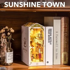 Rolife 3D Wood Puzzle for Adult DIY Book Nook LED Kit Bookshelf Insert HomeDecor