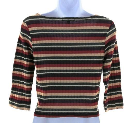 Try This Juniors Multi Color Stripe Top Size XL - Picture 6 of 12