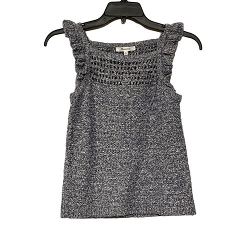 ruffled crochet sweater tank