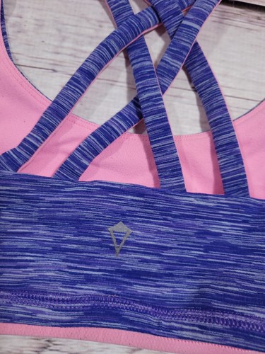 Ivivva girl sports bra Size 12 Purple Unique Back Athletic P9 - Picture 2 of 5