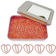 150 PCS Rose Gold Heart Paper Clips Wedding Invitation Accessories