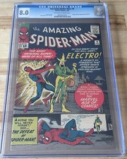 AMAZING SPIDER-MAN #09 CGC 8.0 OW/WP ****KEY ISSUE****** ORIGIN OF ELECTRO