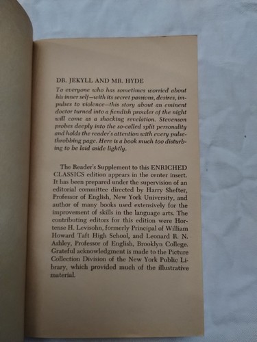 Dr Jekyll and Mr Hyde by Robert Louis Stevenson Classic 1972 Vintage Paperback - Picture 3 of 10