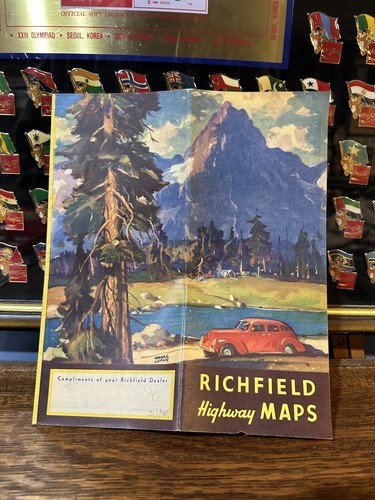 1940 Richfield Road Map: mappe autostradali USATE - Foto 3 di 3