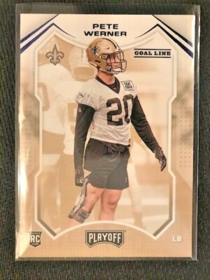 NFL - 2021 Panini Playoff Pete Werner Goal Line Parallel RC - Saints