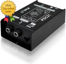 Premium Direct Injection Audio Box - 2.36" X 4.09" Passive DI Unit Hum Eliminato