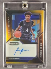2021 Prizm Draft #SS-JGR Jalen Green Sensational Signatures Black Gold #4/5 Auto