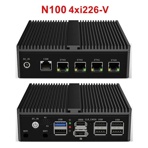 Firewall Soft Router N100 J6413 N5105 4x Intel i225 i226 2.5G LAN NVMe Fanless - Picture 25 of 30
