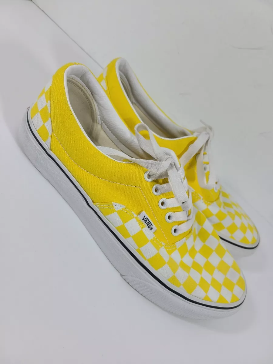 Checkerd yellow vans sales