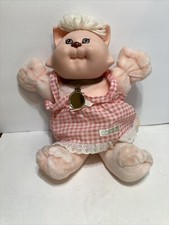 Cabbage Patch Kids 1983 Koosa Plush Cat W/ Original Pink Check Sundress