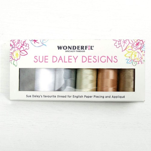 WonderFil Sue Daley Designs Neutrals Specialty Threads, 6 x 273yd spools 2-Ply - Picture 4 of 6