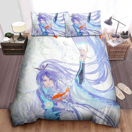 Gackpoid Kamui Gakupo With Purple Butterflies Bed cover Duvet Cover Bedding Set - Picture 2 of 8