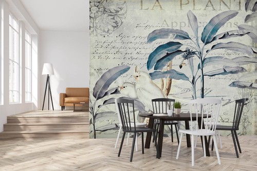 Boutiques Papier peint mural 3D feuilles de perroquet B1723 auto-adhésif Andrea Haase Amy