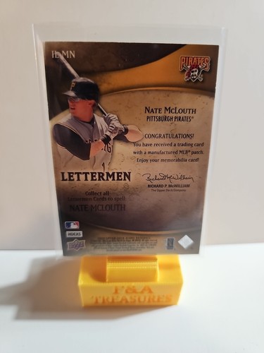 2009 Upper Deck Icons Lettermen 1/40 Nate McLouth (Letter N) #IL-MN - Picture 3 of 3