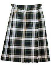 Gray Tartan Plaid Skirt Murray Brothers Washable tweed pleat kilt 14 Scotland