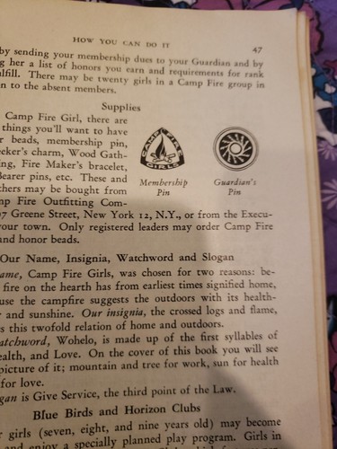 BOOK OF THE CAMP FIRE GIRLS FEB 1947 CRAFTS Girl Scouts FREE SHIPPING - Picture 6 of 10