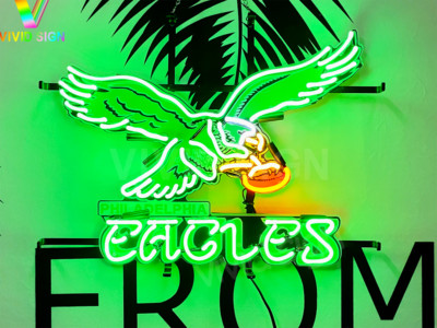 US STOCK 20''x15'' Philadelphia Eagles Logo Neon Sign Light Lamp HD Vivid Printing