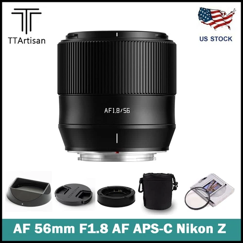 TTArtisan 56mm F1.8 AF APS-C Lens for Nikon Z50 ZFC Z30 Z5 Z6 Z7 Z6II Z7II Z9 Z8