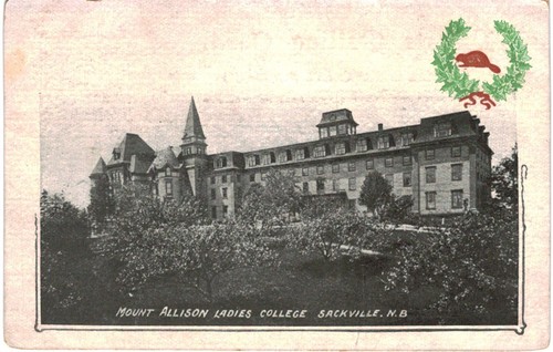 Postcard Canada Sackville New Brunswick Mount Allison Ladies College - 第 1/2 張圖片