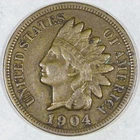 ***VINTAGE U.S. BRONZE***1904 INDIAN HEAD PENNY BETTER DATE VF+ #Y257
