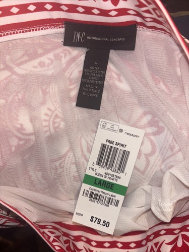 INC MAXI SKIRT Queen Of Hearts Paisley Large International Concepts NWT - Picture 5 of 6