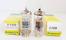 New Old Stock Pair Amperex Premium Quality 7788 (E810F) Amplifier Tubes
