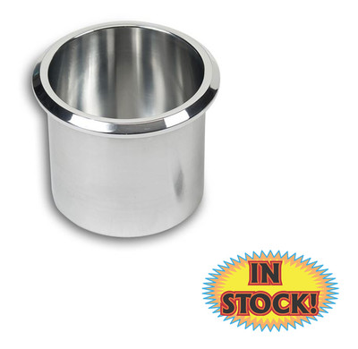 Eddies MS281-43P - Billet Aluminum Drink Holder, Medium 3-3/8'' - Polished